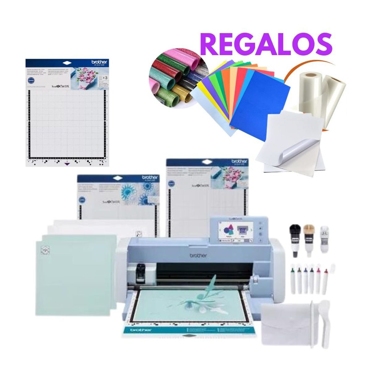 BROTHER - Plotter de corte Brother Scan 225 + 1 tapete 30×30 estandar + Regalos