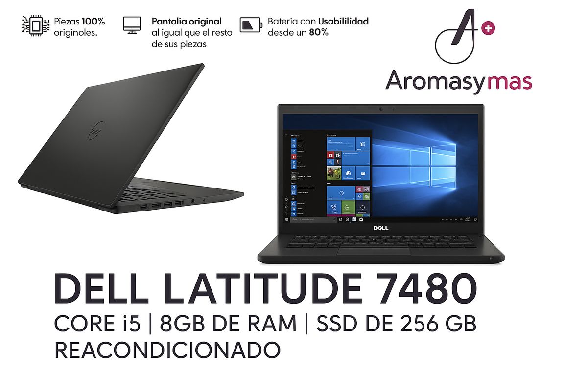 Latitude 7480 -14 pulgadas- Core i5 - 8GB de RAM - SSD de 256 GB - Reacondicionado