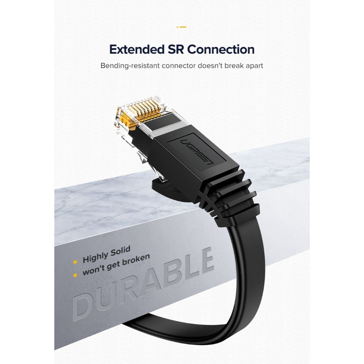 UGREEN - CABLE DE RED 8M CAT6 1000MBPS NEGRO UGREEN NW102