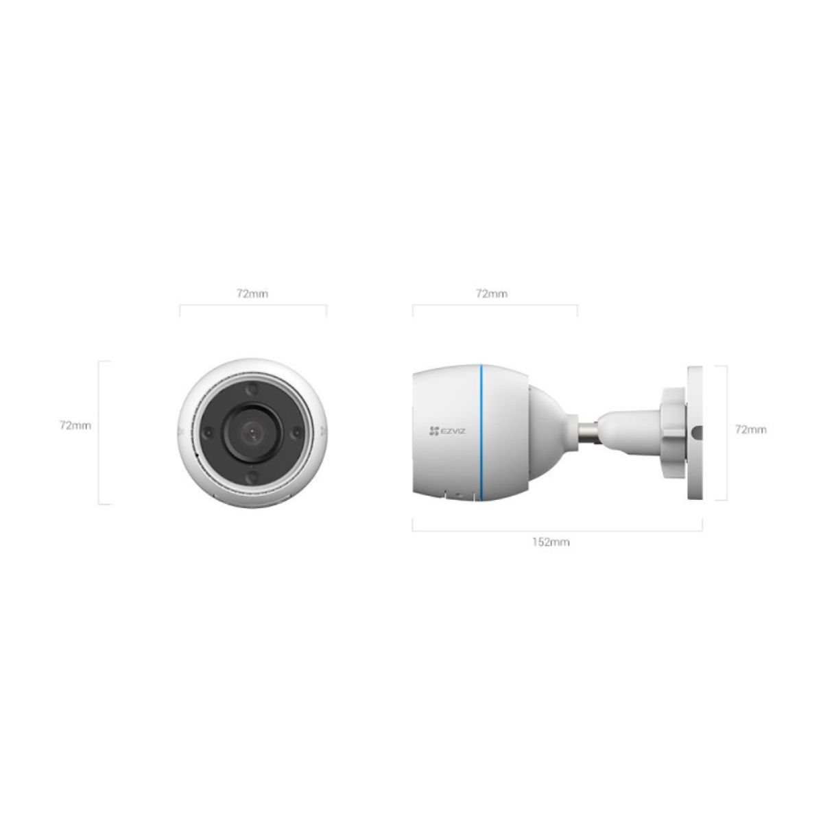 EZVIZ - CAMARA WIFI 2MP H3C IA CS-H3C-R100-1K2WF 4MM EZVIZ CC1028