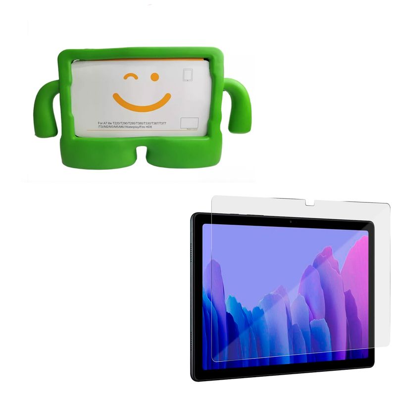 JOIGO - Carcasa Lamina Vidrio Para Samsung Tab A7 T500 Verde.