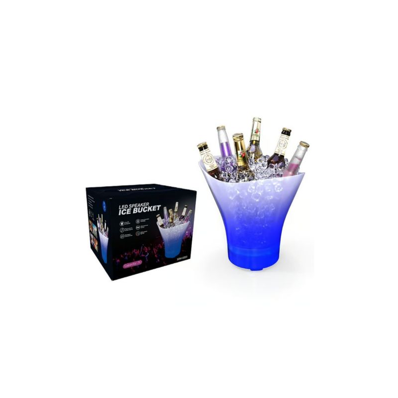 GENERICO - Hielera Parlante Cubetera Led Bluetooth Grande 7 Litros Portatil