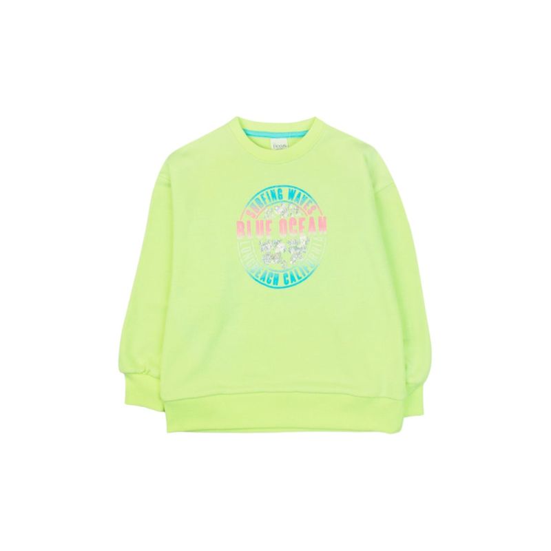 FICCUS - Polerón Kids Niña Malibu Verde Lima
