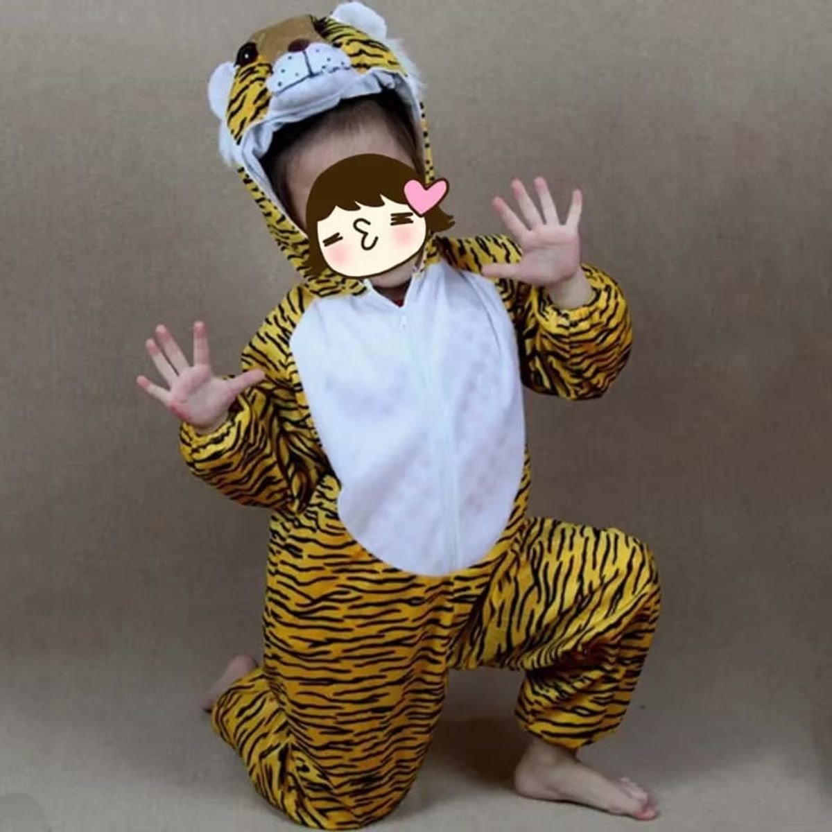 TODODISFRACESCHILE - Disfraz Tigre o Leopardo Deluxe Talla 4 a 6 años