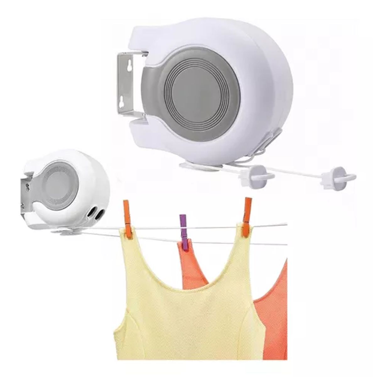 GENERICO - Tendedero Retractil Colgador Ropa De Pared