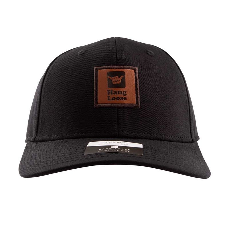 HANG LOOSE - Jockey Gorro Hombre Curvo Negro Hang Loose