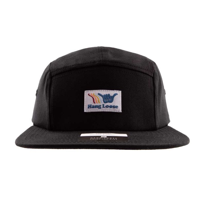 HANG LOOSE - Jockey Gorro Hombre Plano Negro Hang Loose