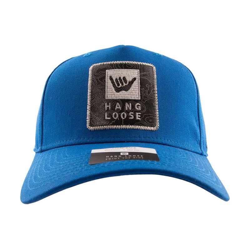 HANG LOOSE - Jockey Gorro Hombre Curvo Azul Hang Loose