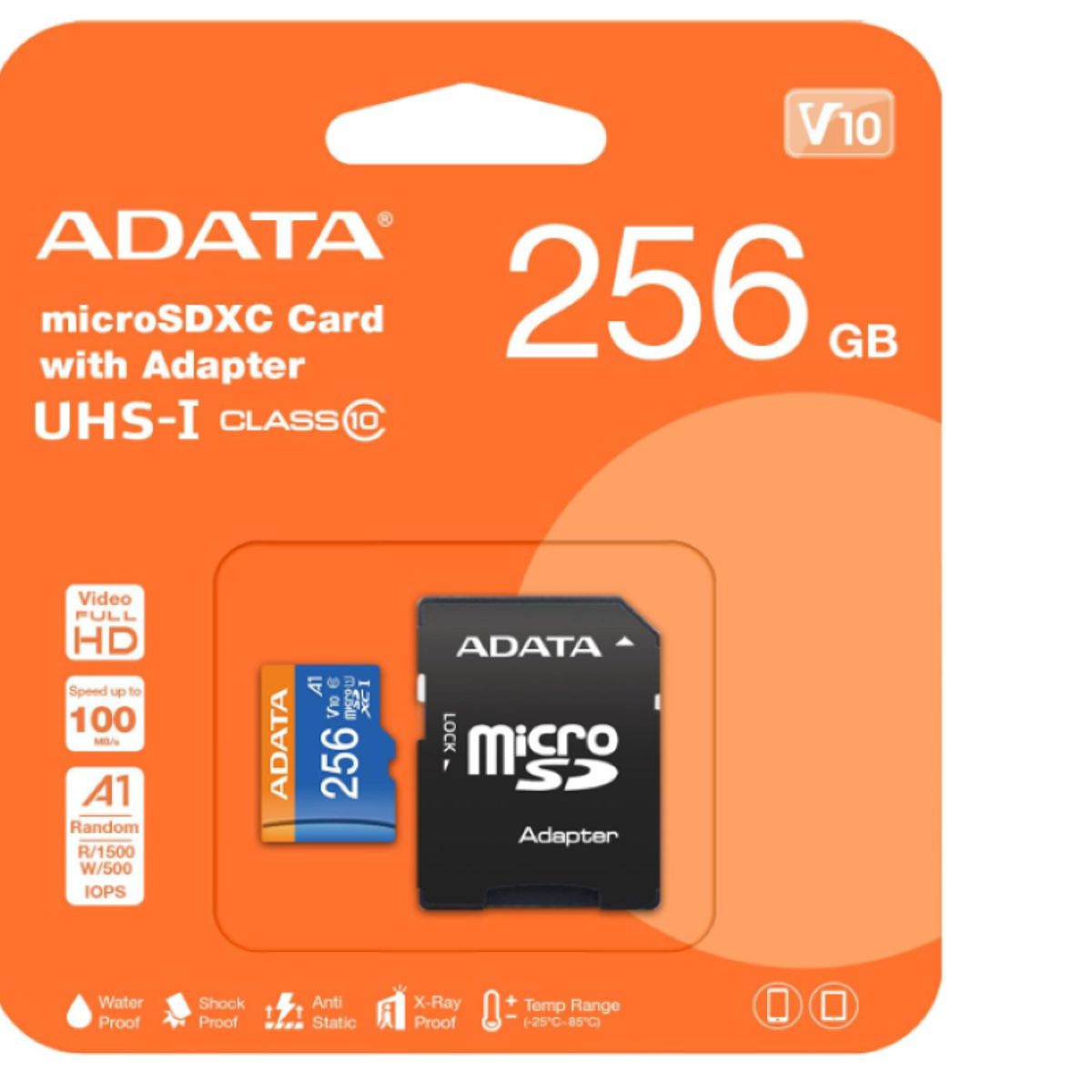 ADATA - MicroSDXC 256 GB - ADATA Premier - UHS-I Clase 10 + Adaptador SD