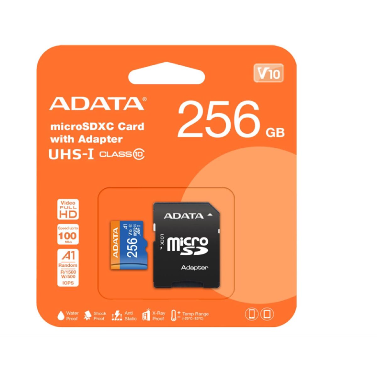 ADATA - MicroSDXC 256 GB - ADATA Premier - UHS-I Clase 10 + Adaptador SD