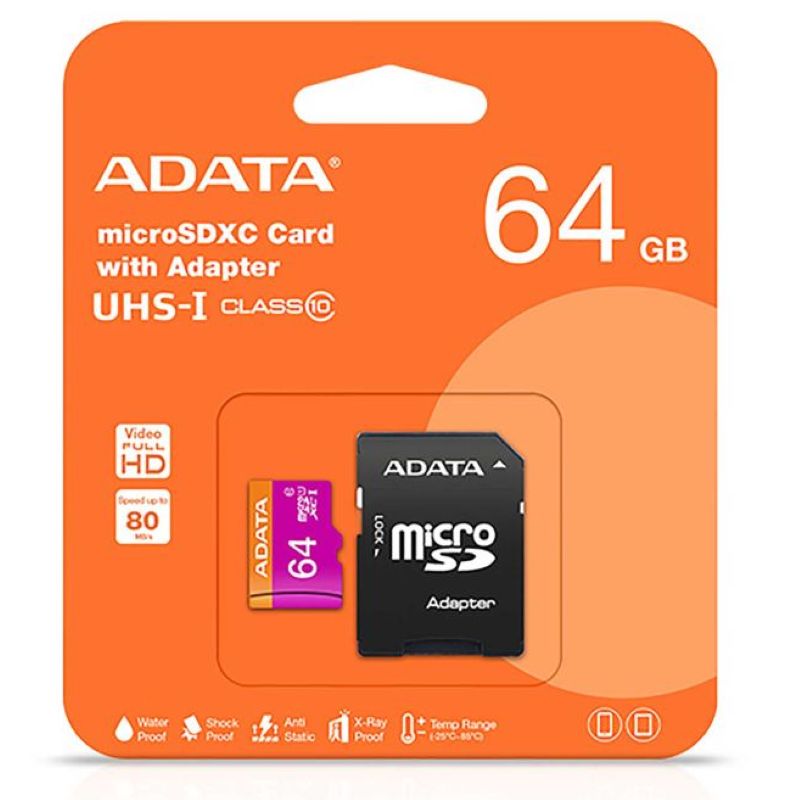 ADATA - Memoria Flash MicroSDXC 64 GB - ADATA - UHS-I Class10 + Adaptador SD