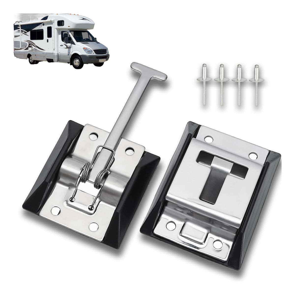 ATURE - Retenedor Sujetador Puertas Remolque Pestillo Soporte Camión
