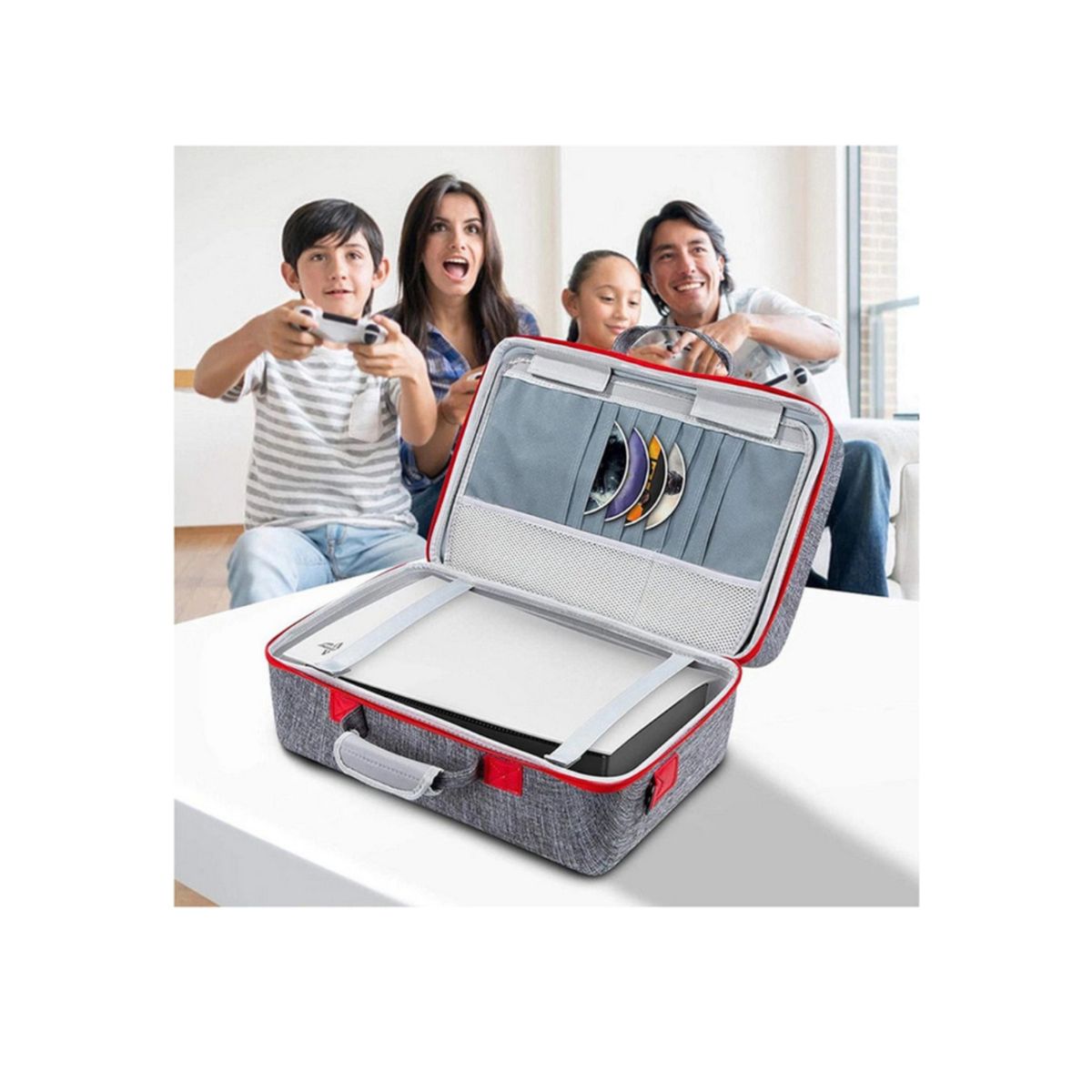 GENERICO - Bolso Rigido Protector Consola Playstation 5 Gris