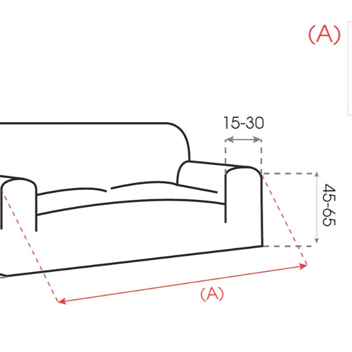 ZAHR - Funda de Sofa Bielastica 2 Cuerpos Bali