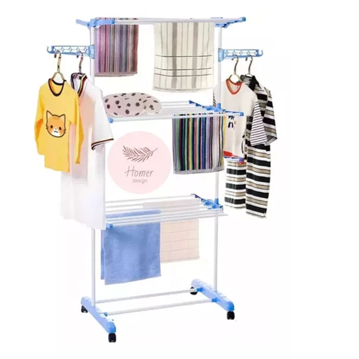 GENERICO - Tendedero Ropa Colgador Pechero Plegable 3 Niveles