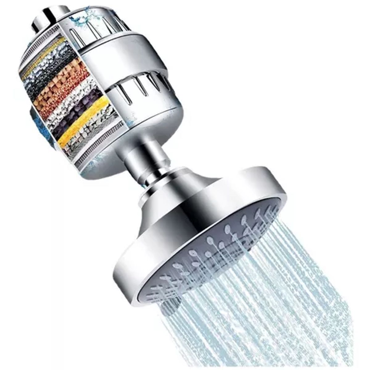 GENERICO - Filtro Purificador Agua Para Ducha Universal + 2 Repuestos