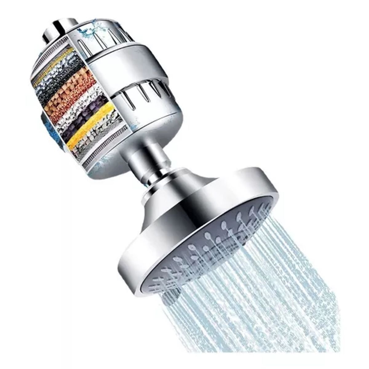 GENERICO - Filtro Purificador Agua Para Ducha Universal + 2 Repuestos