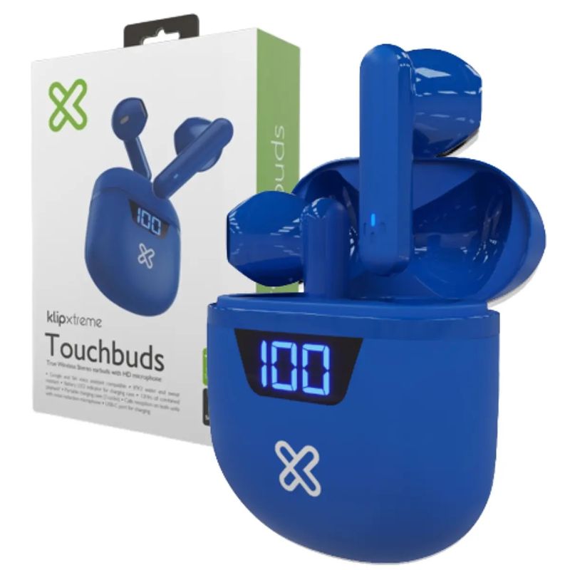 KLIP XTREME - Audífonos Klip Xtreme Touchbuds TWS Bluetooth Azul - Azul