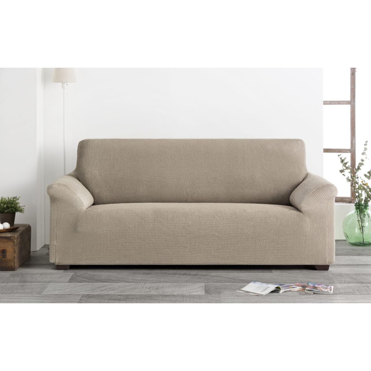 ZAHR - FUNDAS BIELASTICA 4 CUERPOS BALI COLOR LINO