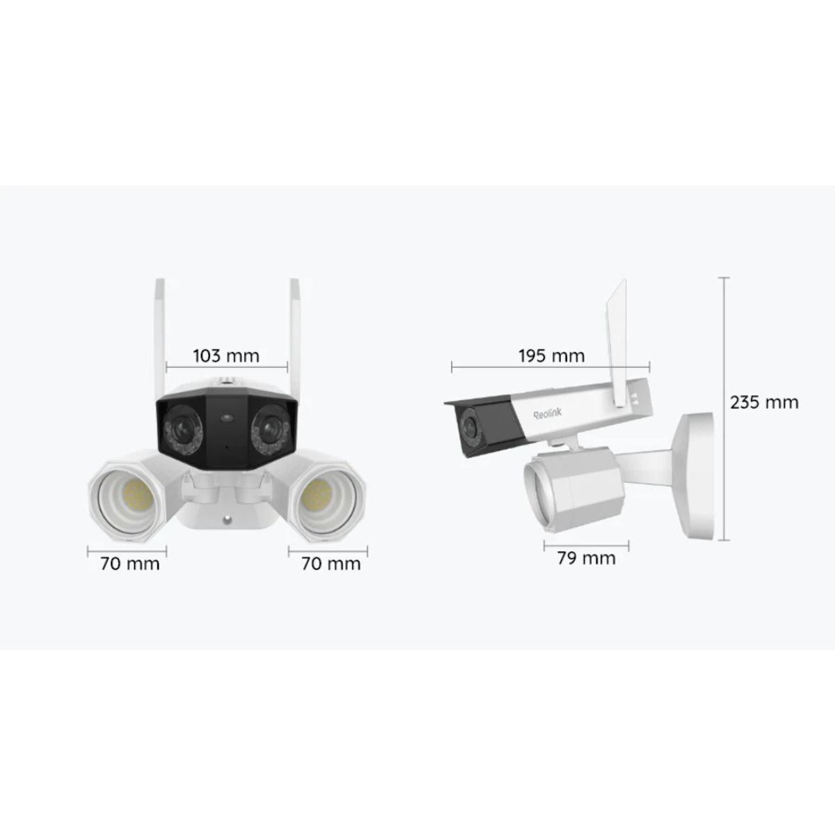 REOLINK - CAMARA SEGURIDAD EXT WIFI 4K 180 CON REFLECTORES 1800 LUMENES