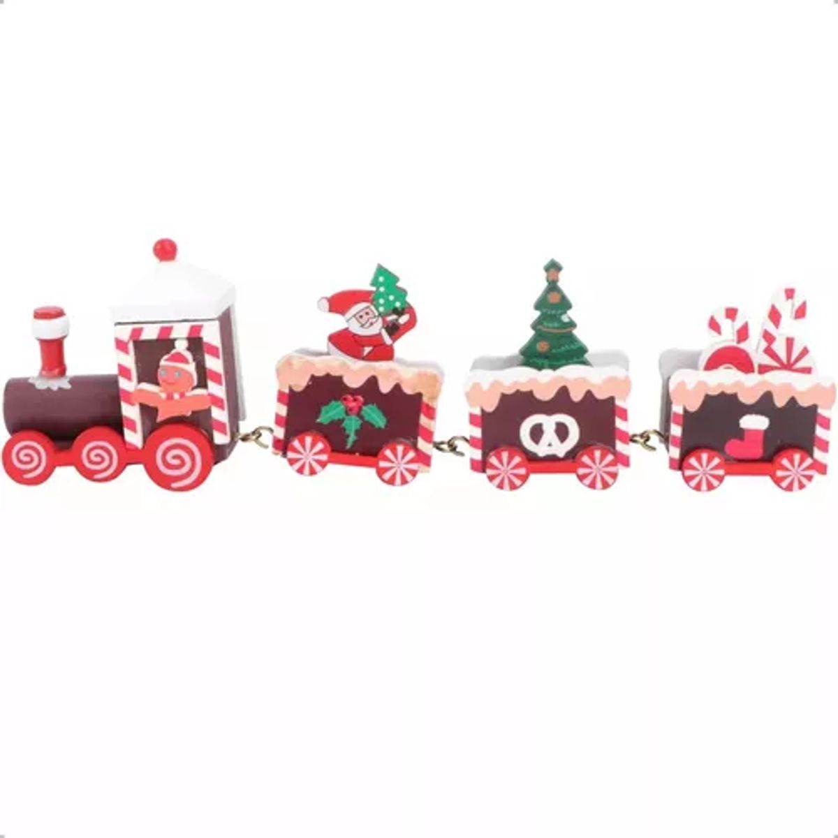 GENERICO - Tren Madera Adorno Navidad Decoración Hogar Navidad
