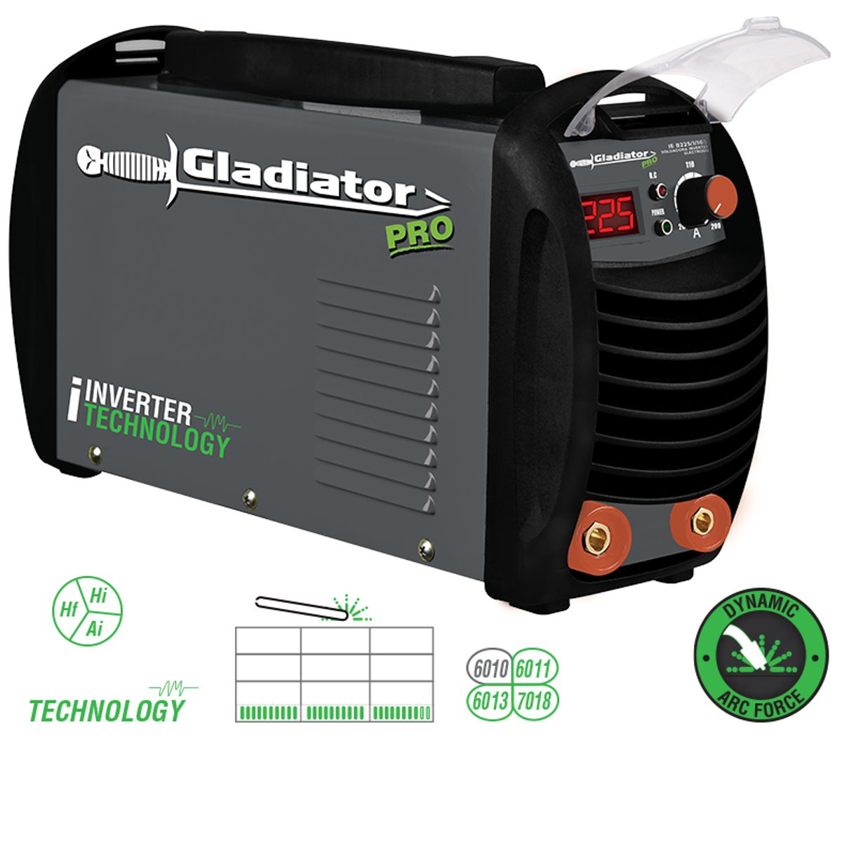 GLADIATOR - Soldadora Arco Manual 200 Amp IE 8200/6/220 Gladiator