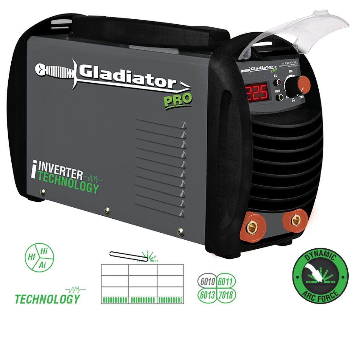 GLADIATOR - Soldadora Arco Manual 200 Amp IE 8200/6/220 Gladiator