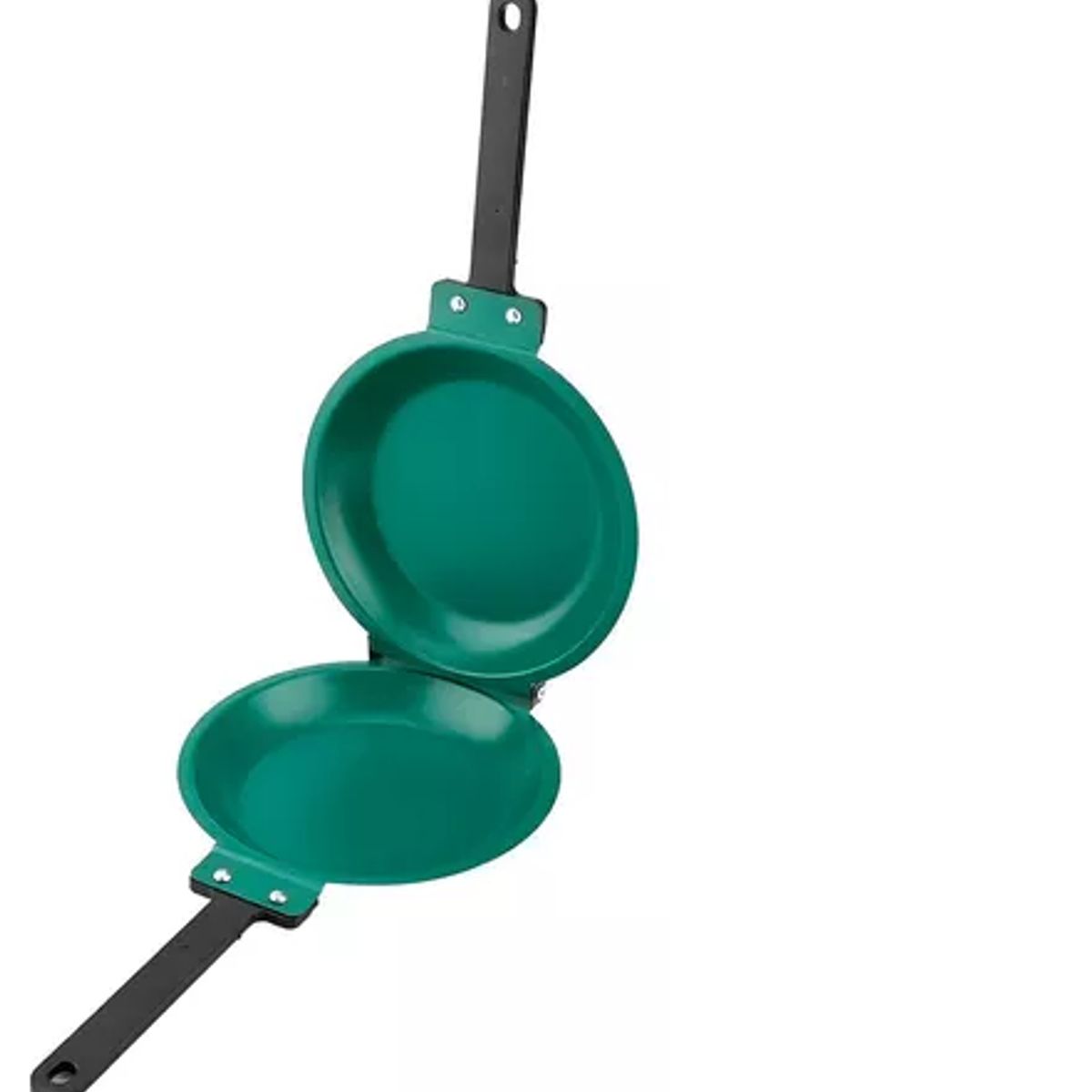 GENERICO - Sartén Doble Antiadherente Para Tortillas Tortillero 20 Cm Color Verde