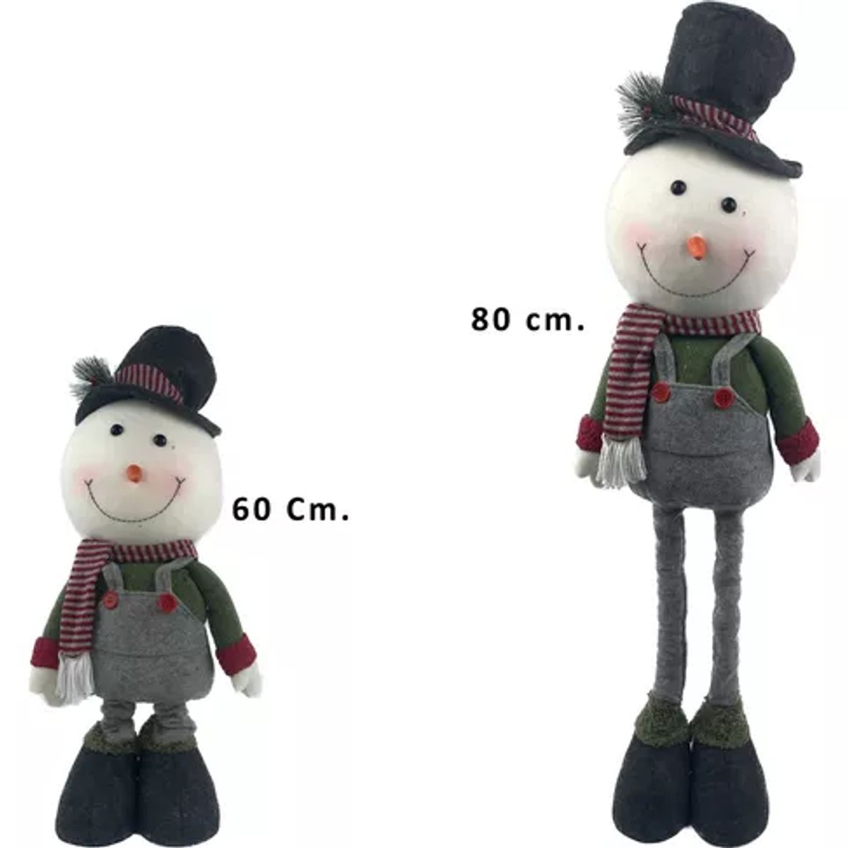 GENERICO - Muñeco Navidad Retractil Patas Largas Muñeco De Nieves 80cm