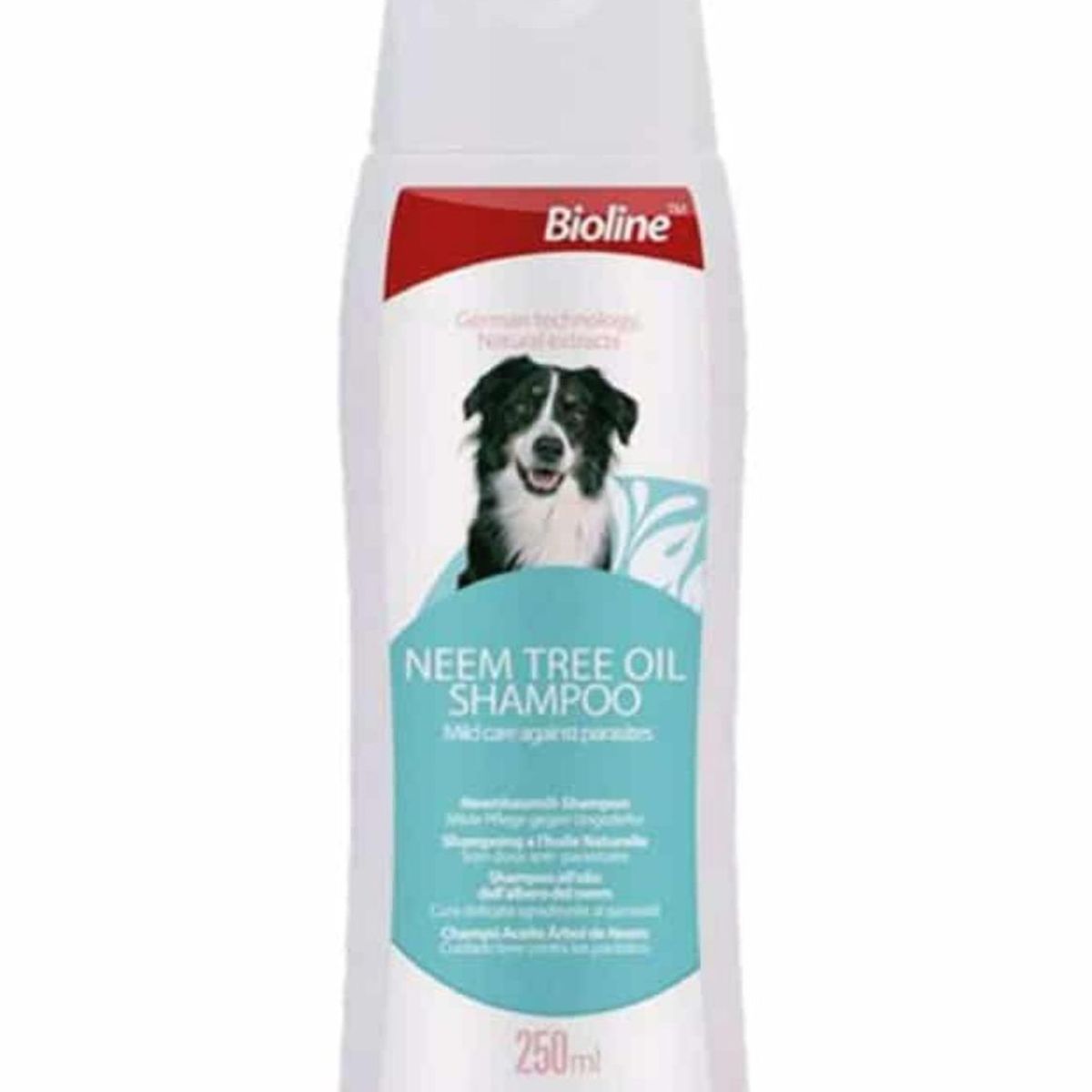BIOLINE - Shampoo con aceite de arbol neem previene parasitos 250 ml