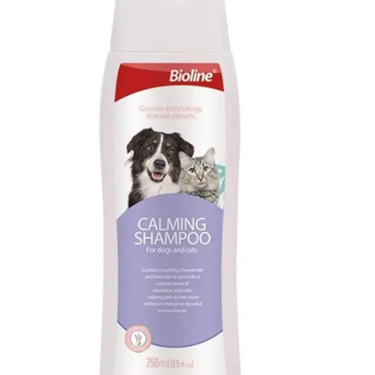 BIOLINE - Shampoo Calming Perros y Gatos 250 ml - Relajante Natural
