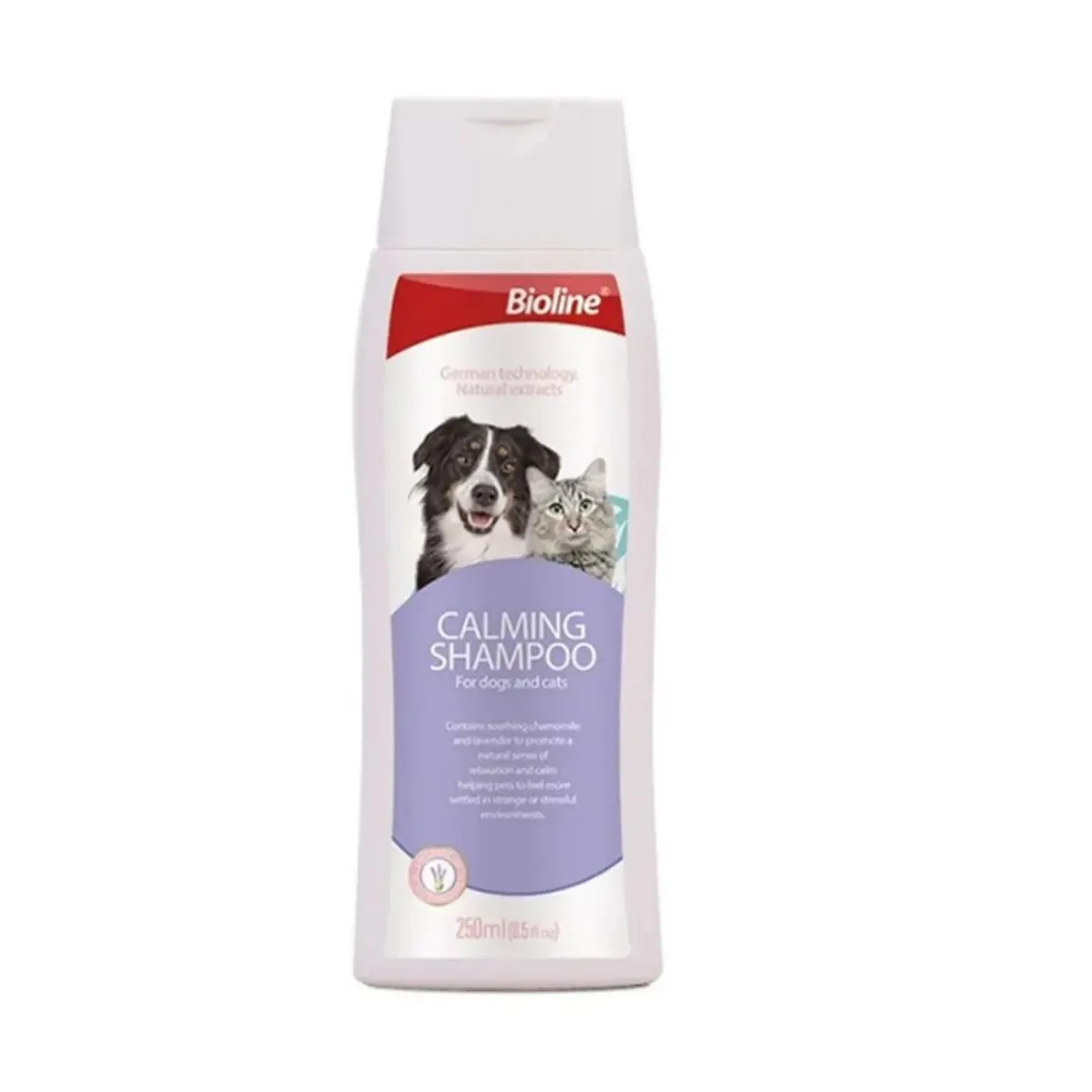 BIOLINE - Shampoo Calming Perros y Gatos 250 ml - Relajante Natural