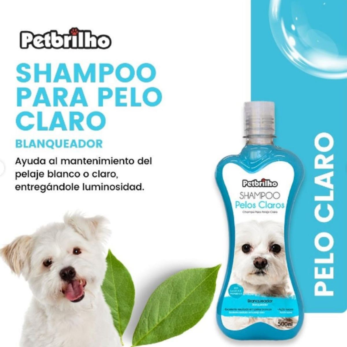 GENERICO - Shampoo Pelos Claros 500ml Perros y Gatos