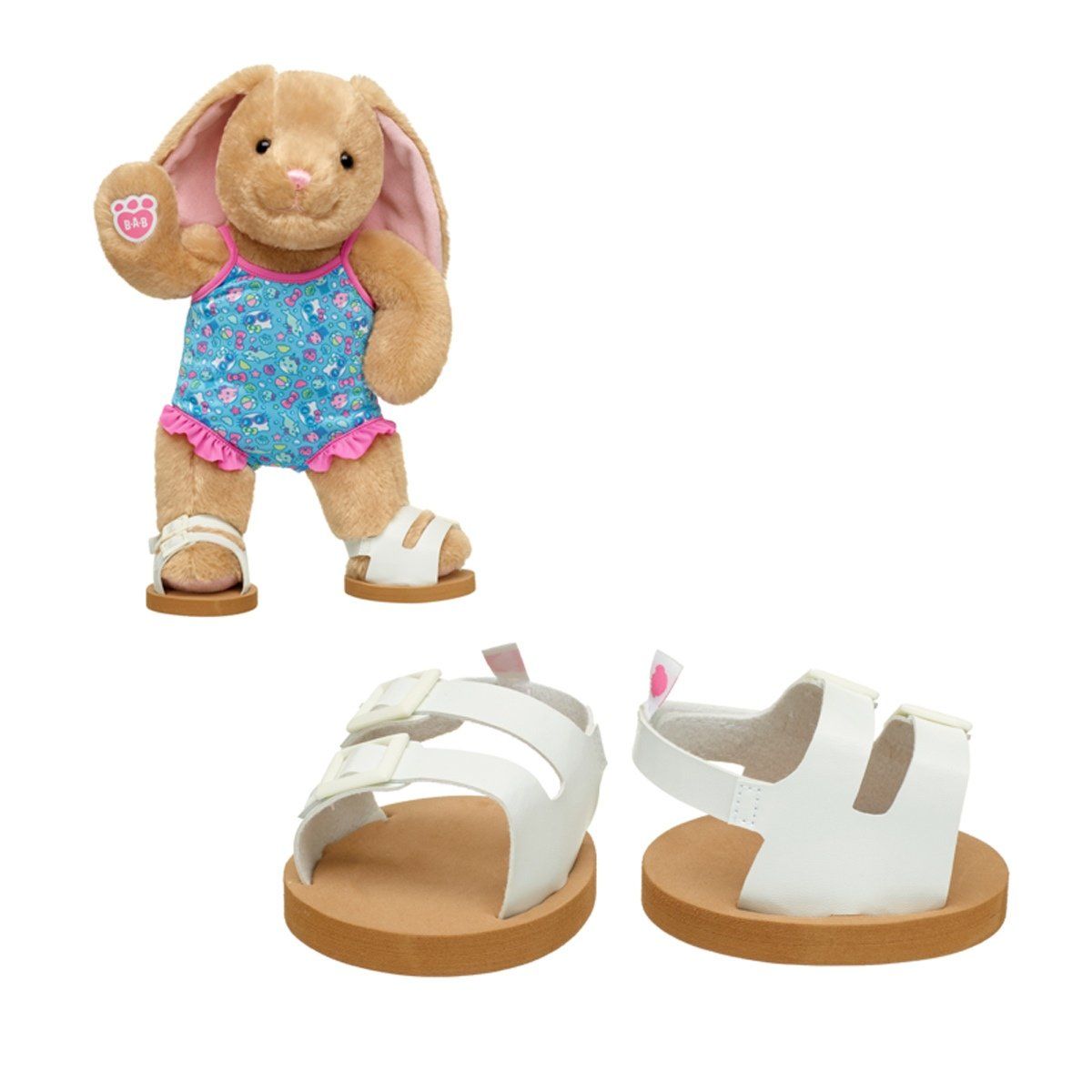 BUILD A BEAR - Chalas Build A Bear blancas clásicas para peluche