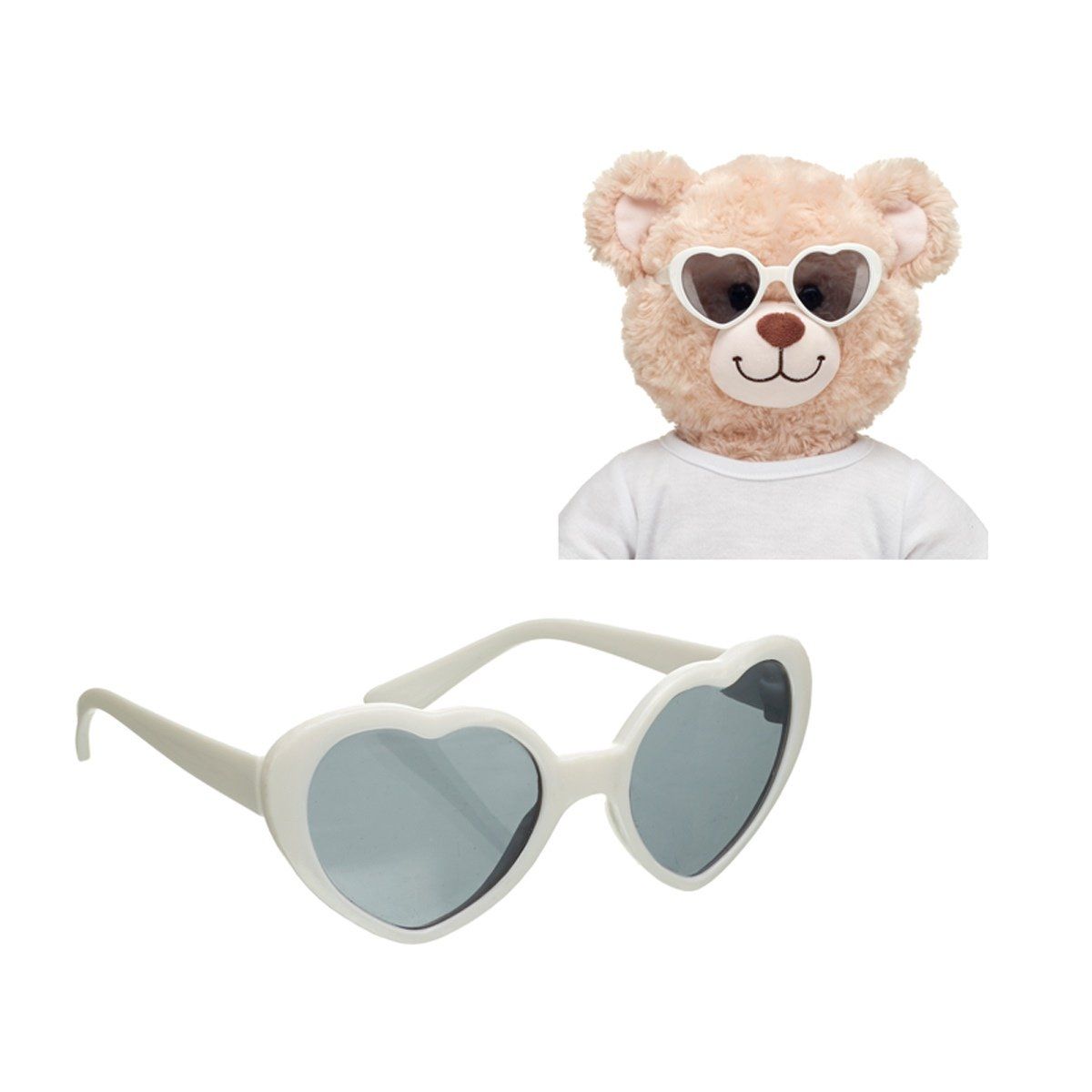 BUILD A BEAR - Anteojos Build a Bear corazones blancos accesorios peluche