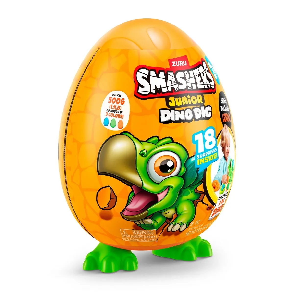 SMASHERS - HUEVO CON DINOSAURIO PARA EXCAVAR JUNIOR - ESTEGOSAURIO