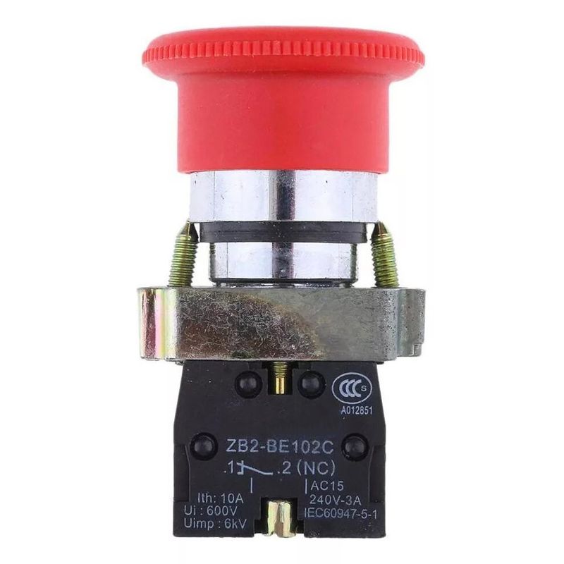 SOLIOT - Pulsador De Emergencia Tipo Hongo 40mm Nc