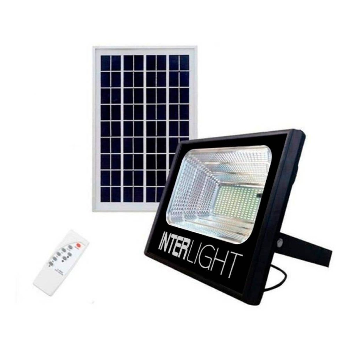 INTERLIGHT - PROYECTOR LED SOLAR 40W + PANEL INTERLIGHT