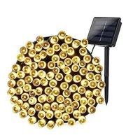 Pack X10 Luces Solar Navidad Guirnalda 10 Metros 100 Led Calidas