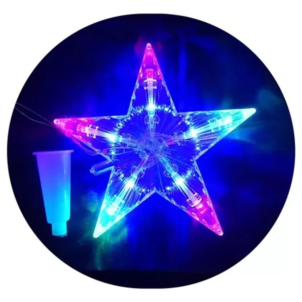 GENERICO - Estrella Para Arbol De Navidad Luces Led Decoracion Navideña