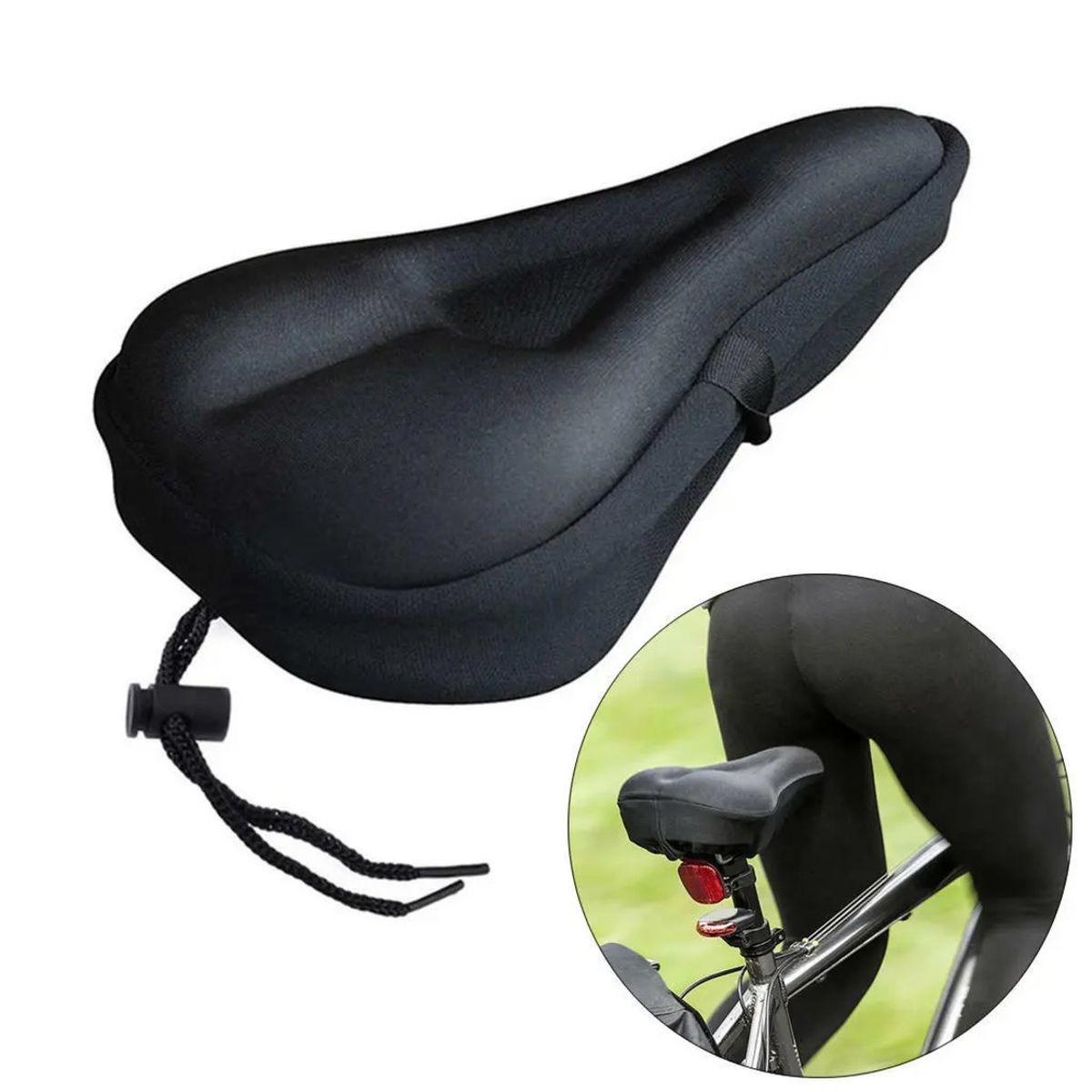GENERICO - Forro Asiento De Bicicleta Cubre Sillin De Gel Maxima Comodidad GENERICO