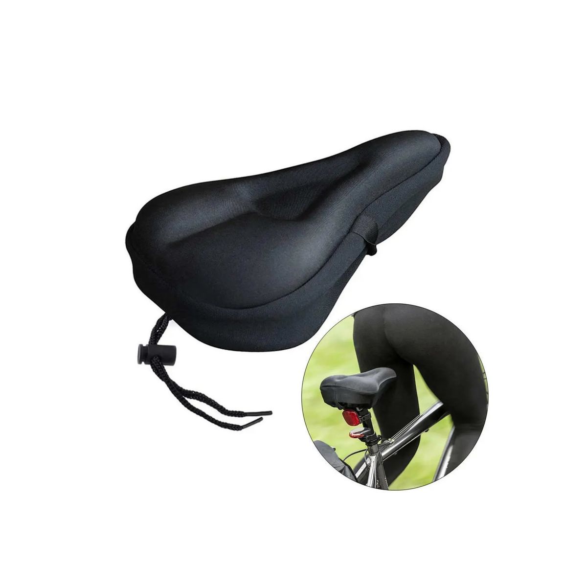 GENERICO - Forro Asiento De Bicicleta Cubre Sillin De Gel Maxima Comodidad GENERICO