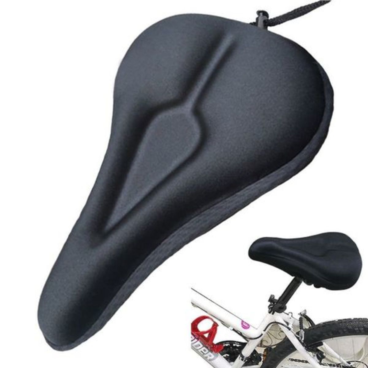 GENERICO - Forro Asiento De Bicicleta Cubre Sillin De Gel Maxima Comodidad GENERICO
