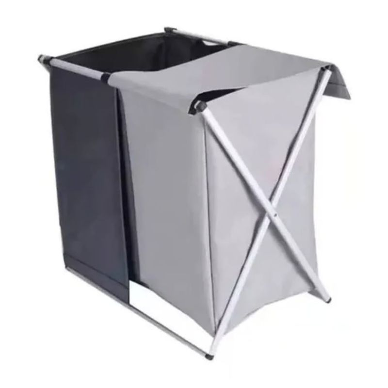 GENERICO - Cesta Canasto Doble De Ropa Plegable Almacenamiento Divisor
