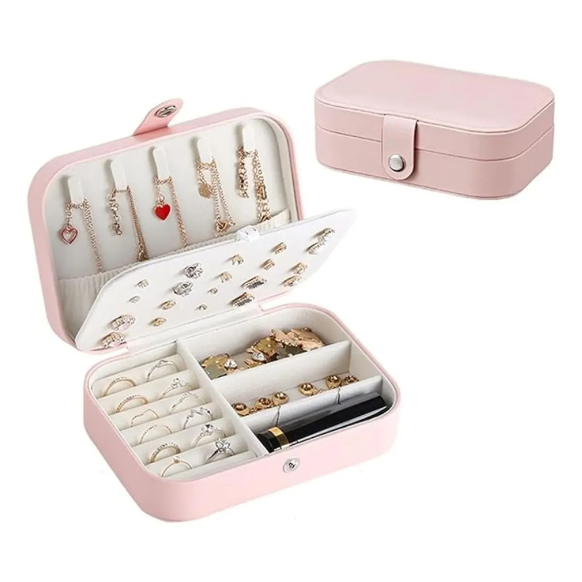 GENERICO - Joyero Portátil Estuche De Viaje Almacenamiento Organizador