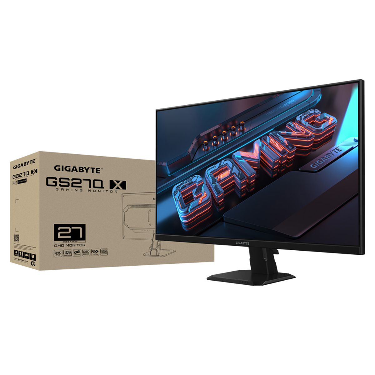 GIGABYTE - Monitor Gamer Gigabyte GS27Q X 27 QHD 240Hz 1ms Negro