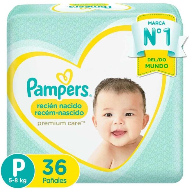 PAMPERS - Pampers Premium Recién Nacido Pañales Desechables P 36 Unid