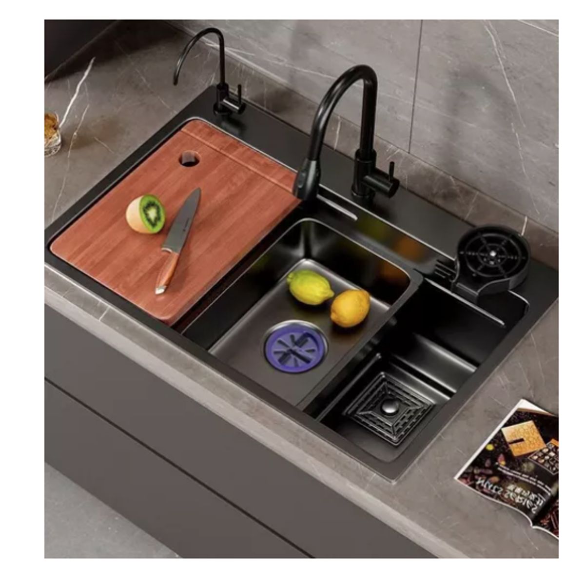 GENERICO - Combo Lavaplato Empotrado80x45cm Acero Inoxidable Fullequipo