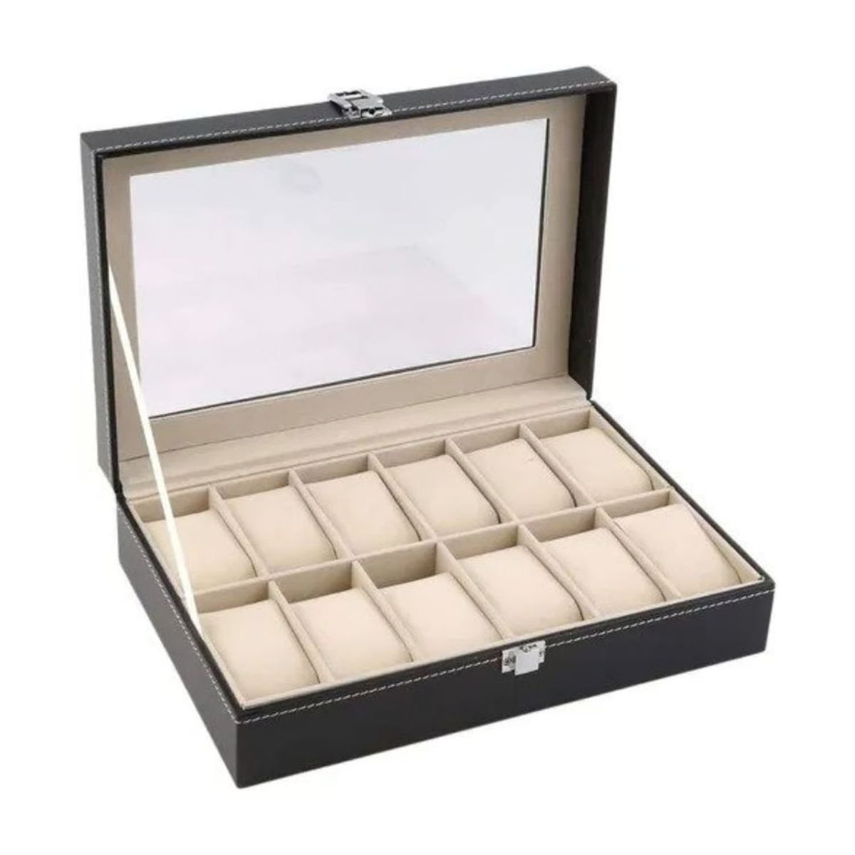 GENERICO - Organizador Estuche Caja para 12 Reloj Exhibidor de Elegantes joyas