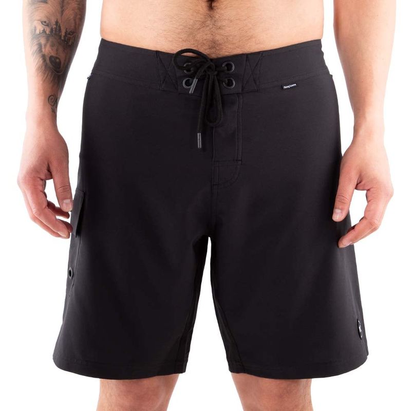 HANG LOOSE - Traje De Baño Hombre Clean Negro Hang Loose